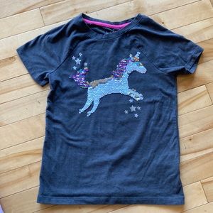 Cat and Jack Unicorn Flip Sequins shirt 7/8